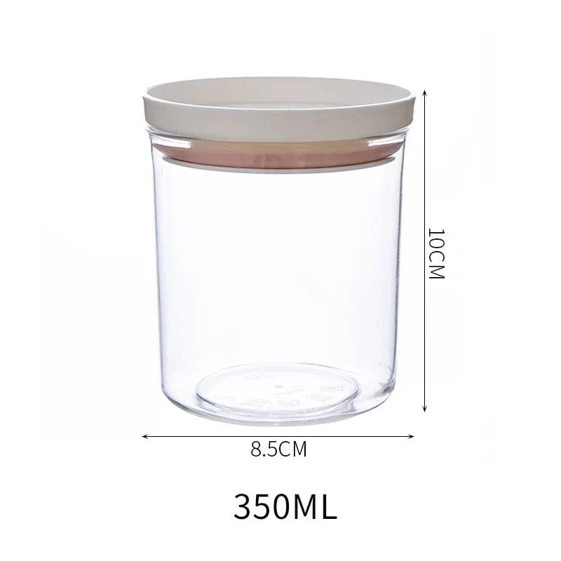 Boîtes Hermétiques Transparentes avec Joint Coloré 350 ml / Rose Tendre