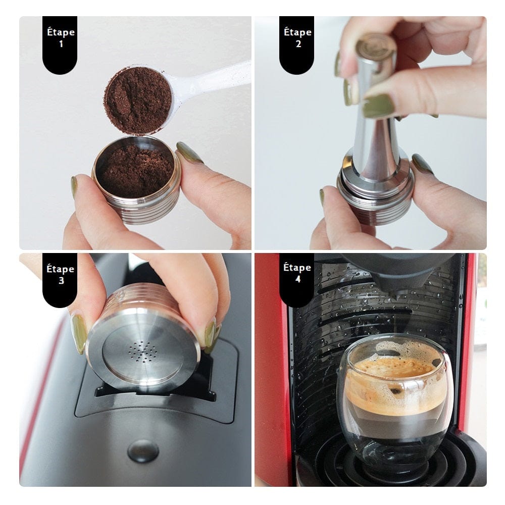 Capsules réutilisables pour Delta Q NDIQ7323, Lavazza EP Mini et  AAA 3A-C225