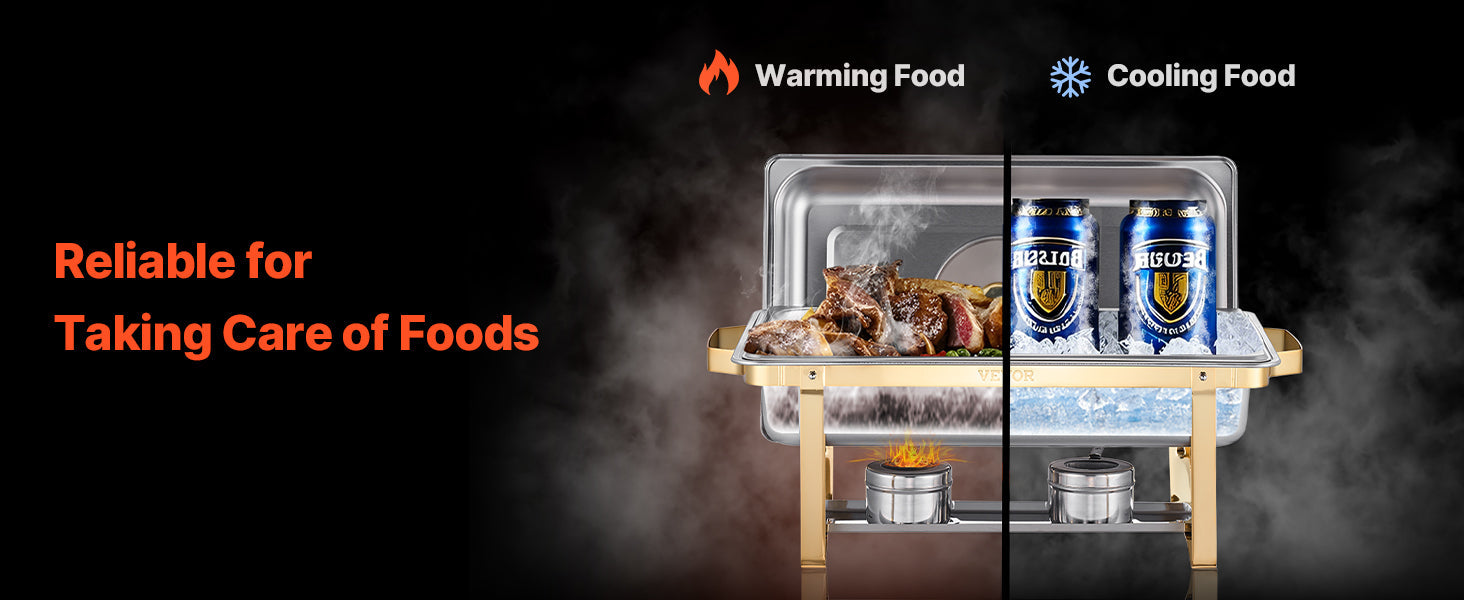 Chafing dish en service chaud et froid