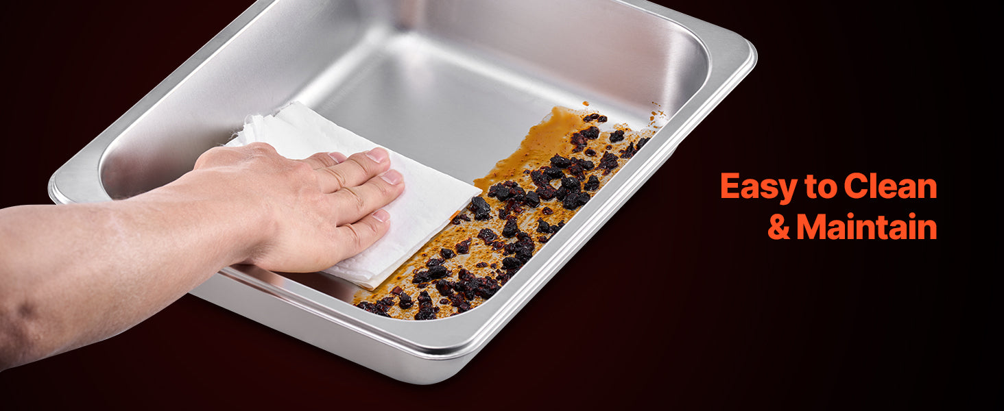 Nettoyage du bac inox du chafing dish