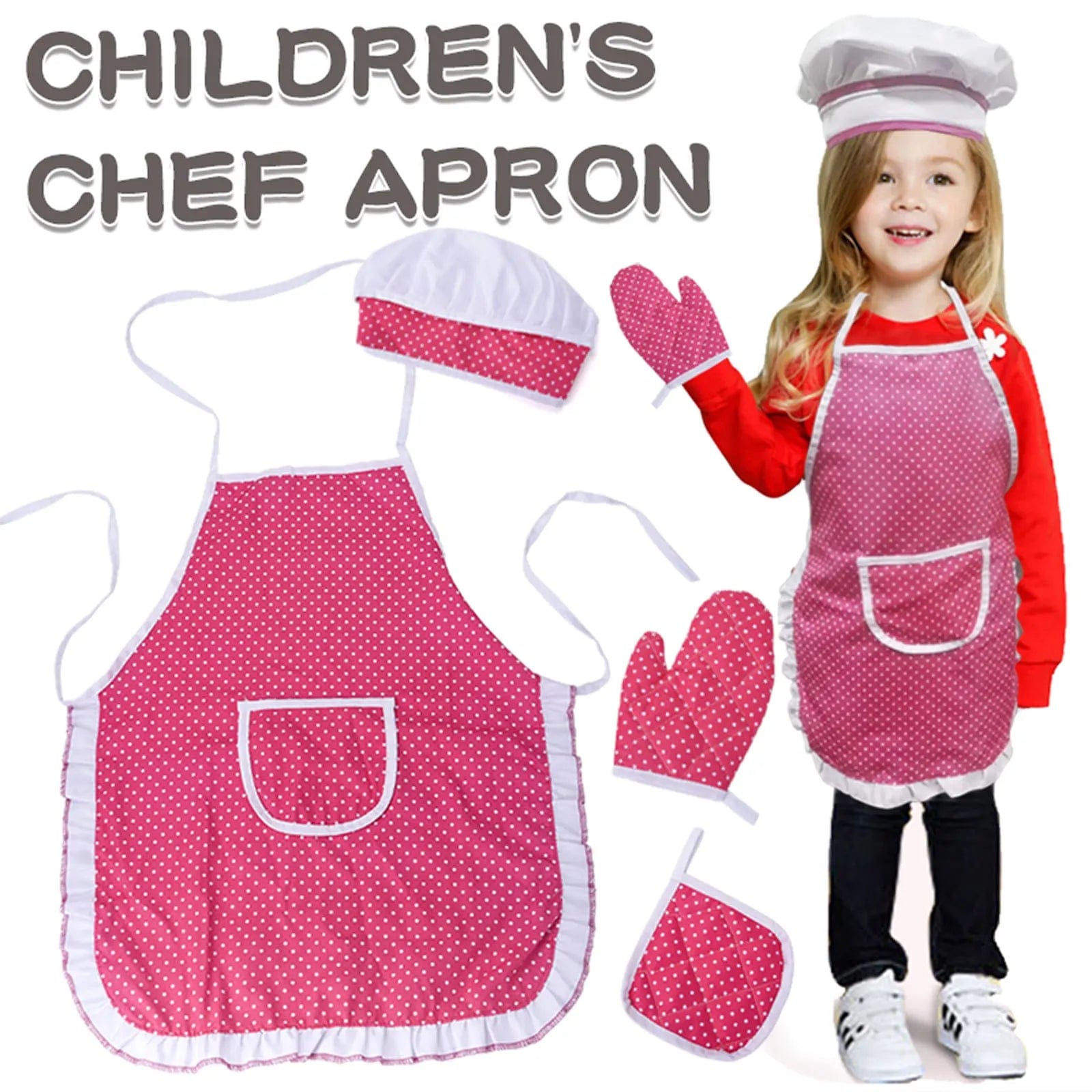 Chef Suit Children's Role Play Kitchen Baking Apron Toy Chef suit