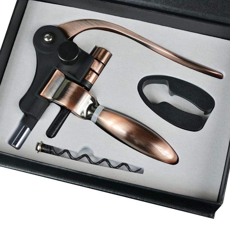 Coffret Sommelier : Tire Bouchon à Levier avec Mèches et Coupe Capsule