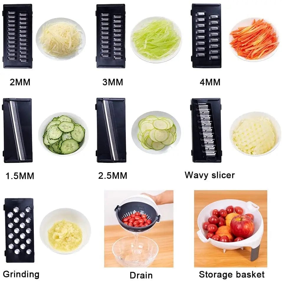 Coupe Légumes Rotatif Multifonction 9 en 1