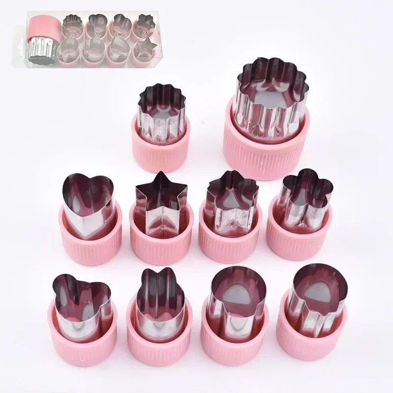 Découpe-Légumes Puzzle Rose / Lot de 10