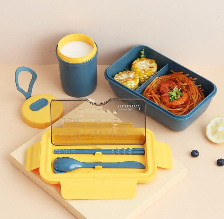 Ensemble « Lunch Box Kids » : Boite repas + Couverts + Verre + Sac