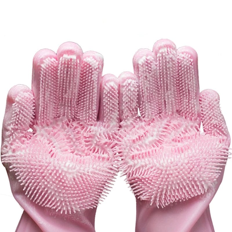 Gants de vaisselle avec brosses intégrées