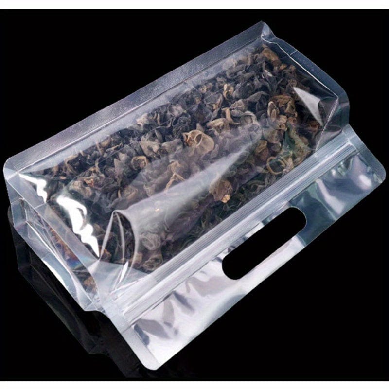 "Lot 50 sacs autoportants transparents pour emballage alimentaire et thé" 50pcs