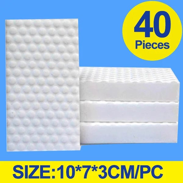 Lot de 20/40/100 Éponges Magiques Écologiques pour Cuisine et Nettoyage yshmc-dh-40pc