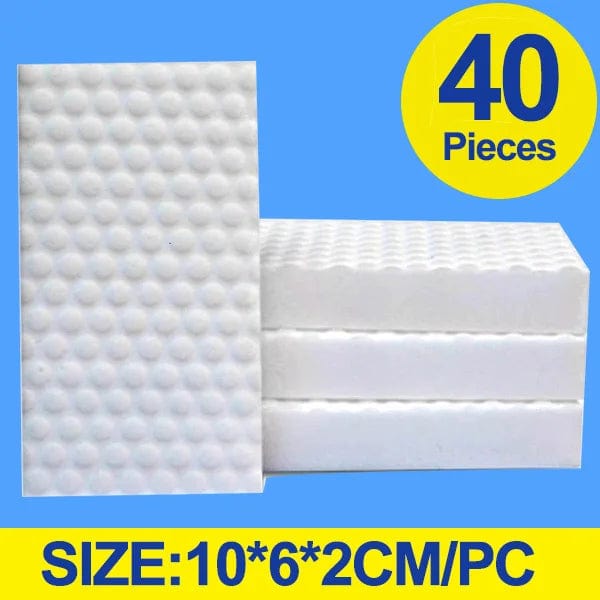 Lot de 20/40/100 Éponges Magiques Écologiques pour Cuisine et Nettoyage yshmc-xh-40pc