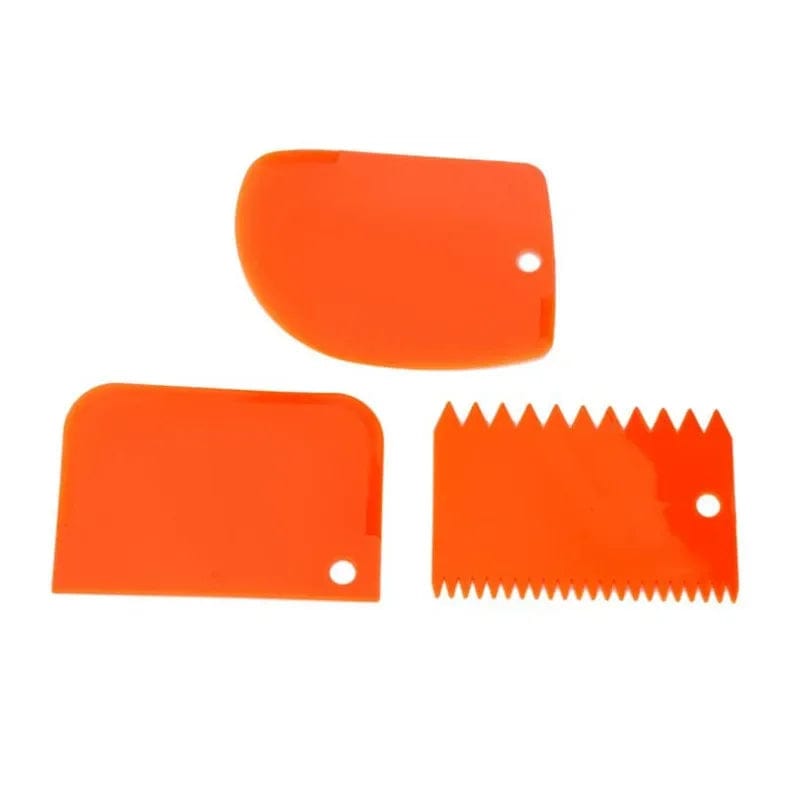 Lot de 3 grattoirs à crème pour gâteaux DIY - Outil de décoration de pâtisserie 3pcs1
