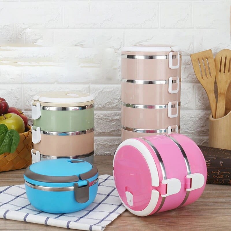 Lunchbox cylindrique multi-compartiments