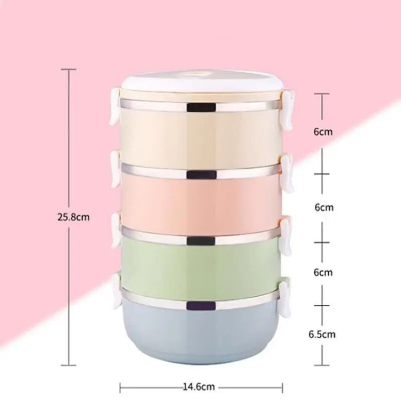 Lunchbox cylindrique multi-compartiments