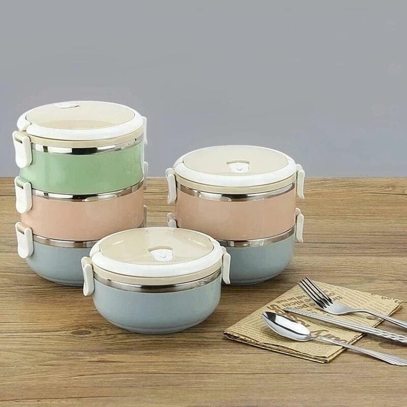 Lunchbox cylindrique multi-compartiments