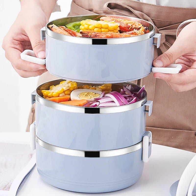 Lunchbox cylindrique multi-compartiments