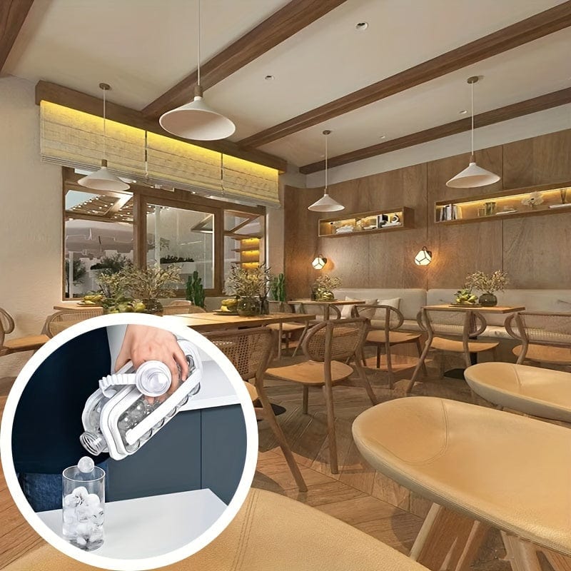 Machine à Glaçons 2-en-1 et Bouteille d'Eau - Pratique et Portable