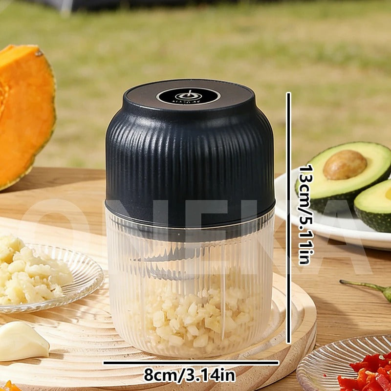 Mini Hachoir Électrique Rechargeable USB 300 ml — 6 Lames Inox