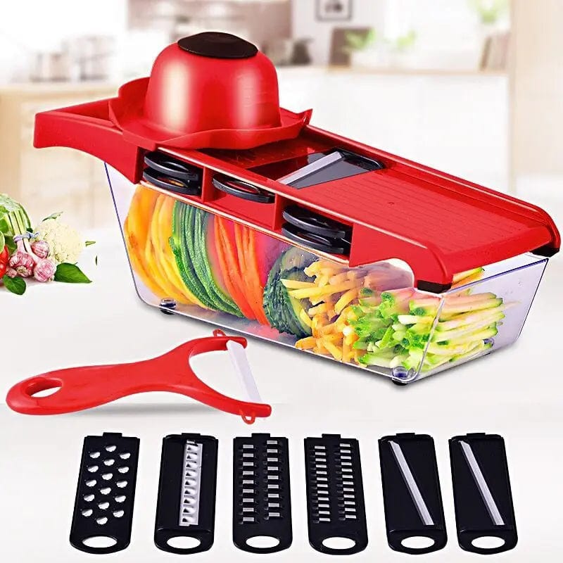 Mandoline de Cuisine Multifonction Rouge