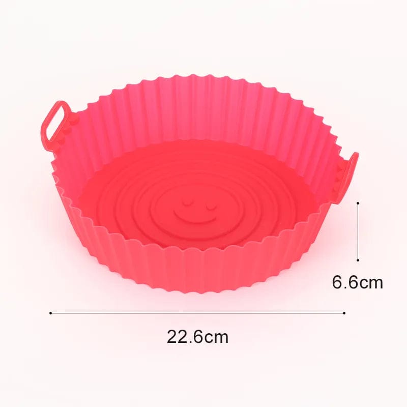 Moules en Silisone Ronds pour Friteuse sans huile Rose fuchsia