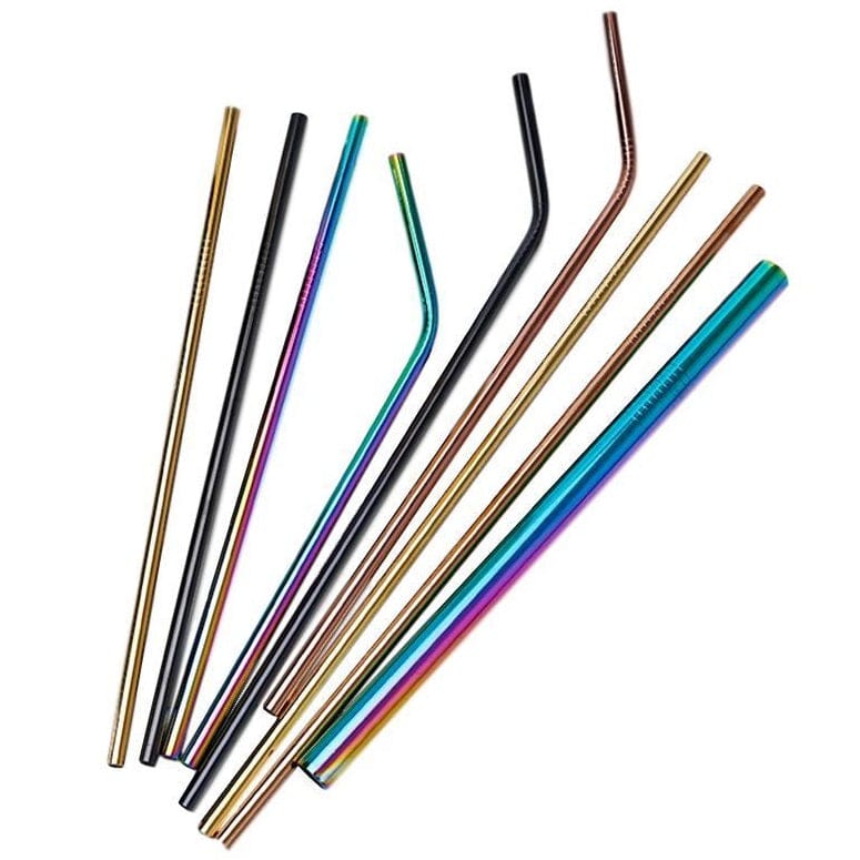 Pailles réutilisables en inox