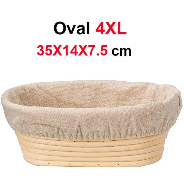 Panier de fermentation en rotin pour pain artisanal - Kit de 2 - Certifié CE / CIQ / EEC / LFGB / SGS Oval 35X14X7.5