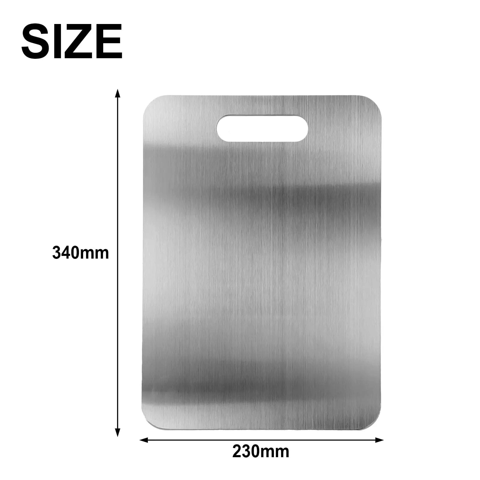 Planche à découper de cuisine en acier inoxydable multifonctionnelle