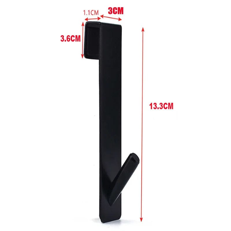 Porte-serviettes mural en acier inoxydable en forme de S - Noir