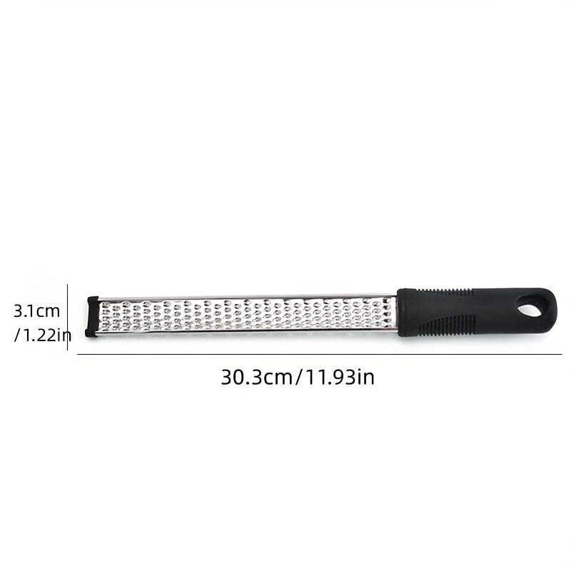 Râpe à fromage et zesteur en acier inoxydable - Multifonctionnel, idéal pour râper le gingembre et les légumes - Ustensile de cuisine créatif Silvery