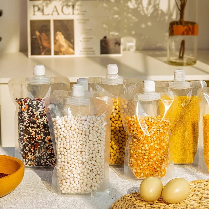 Sacs de Conservation avec poignée et verseur refermable