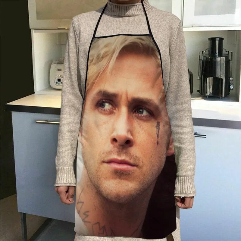 Tablier Cuisine Imprimé Ryan Gosling - Accessoires Chef Waiter - 50x75cm, Oxford Cloth - SQPILLW 13 / 50x75cm