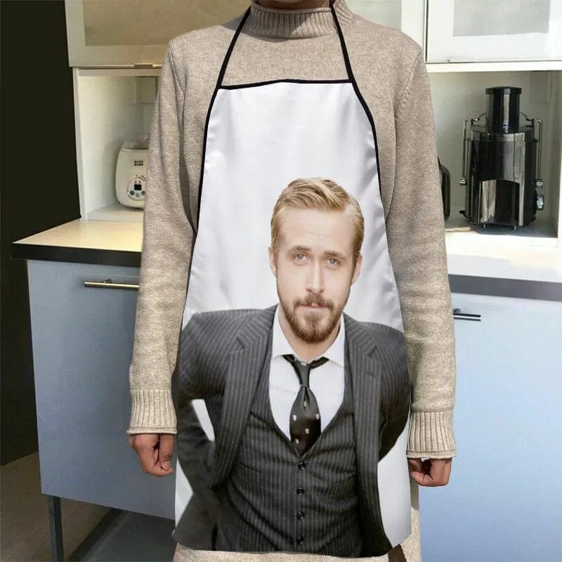 Tablier Cuisine Imprimé Ryan Gosling - Accessoires Chef Waiter - 50x75cm, Oxford Cloth - SQPILLW 20 / 68x95cm