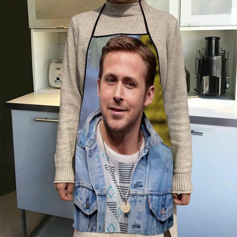 Tablier Cuisine Imprimé Ryan Gosling - Accessoires Chef Waiter - 50x75cm, Oxford Cloth - SQPILLW