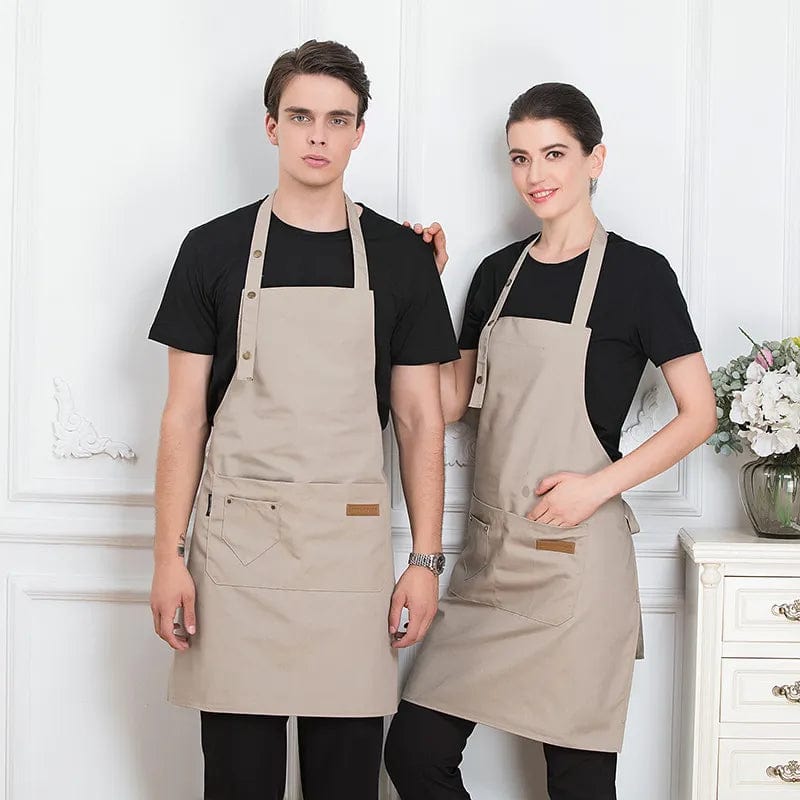 Tablier de Cuisine Confortable pour Femme/Homme - Polyester, Style Coréen