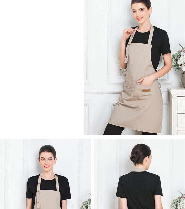 Tablier de Cuisine Confortable pour Femme/Homme - Polyester, Style Coréen