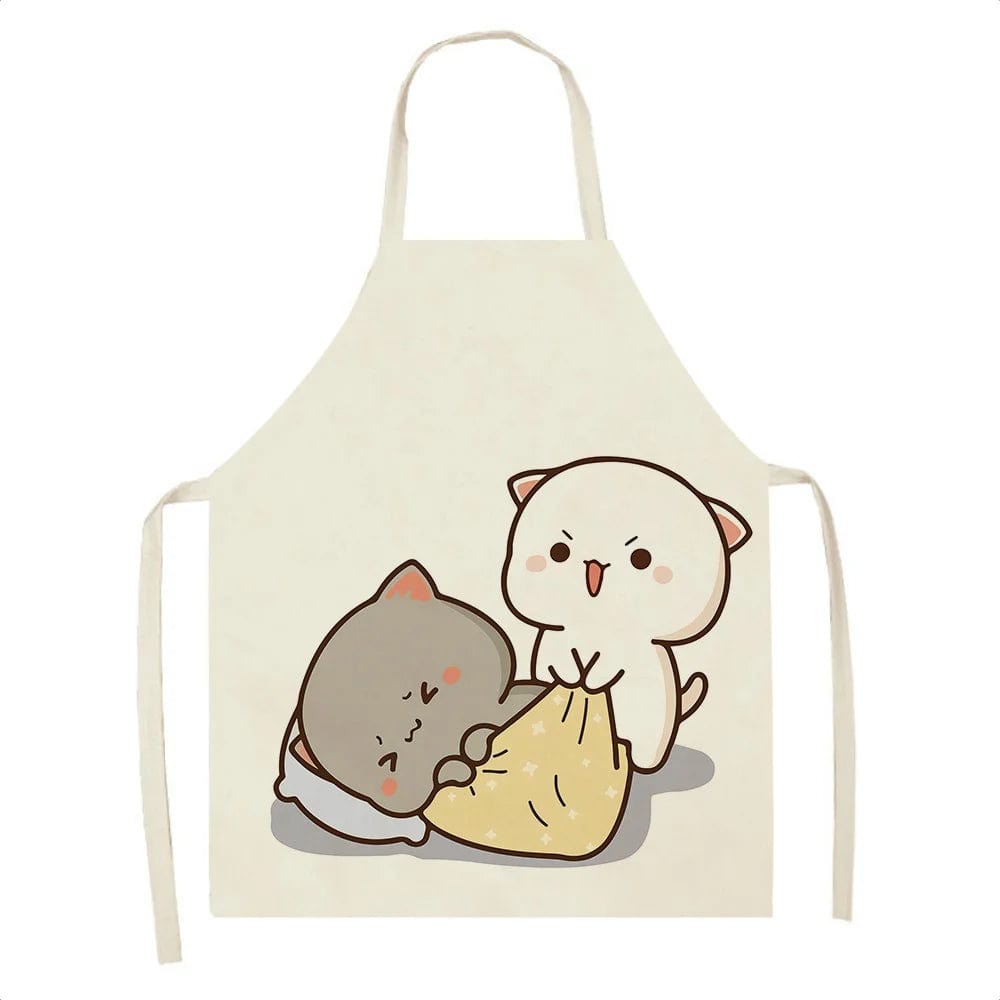 Tablier de Cuisine Kawaï Chats Cartoons Mignons - Taille Enfants C / Enfants : 47 x 38 cm