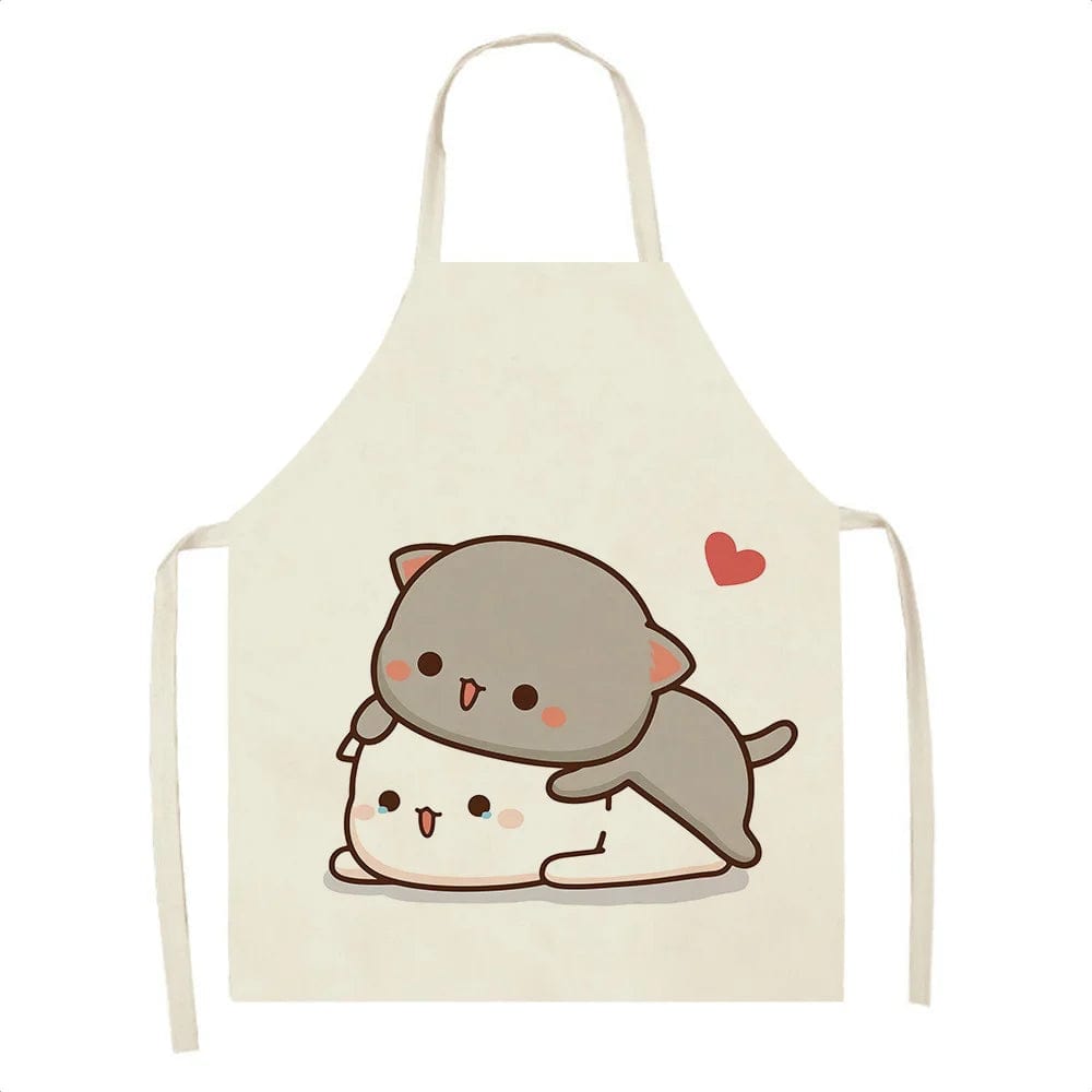 Tablier de Cuisine Kawaï Chats Cartoons Mignons - Taille Enfants O / Enfants : 47 x 38 cm
