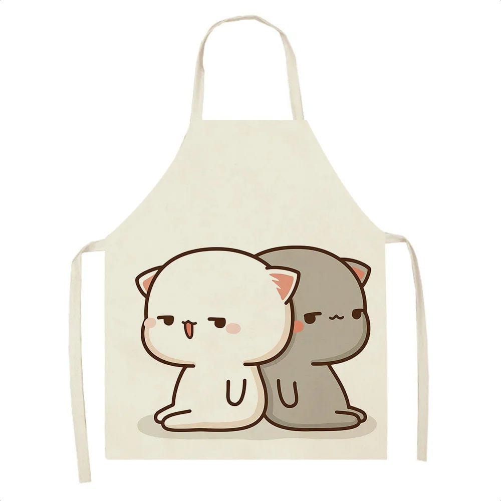 Tablier de Cuisine Kawaï Chats Cartoons Mignons - Taille Enfants P / Enfants : 47 x 38 cm