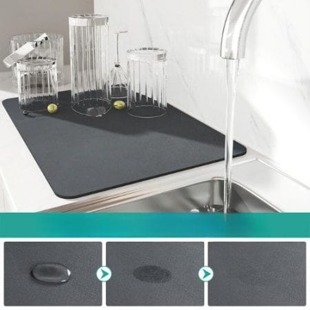 Tapis absorbant pour évier de cuisine