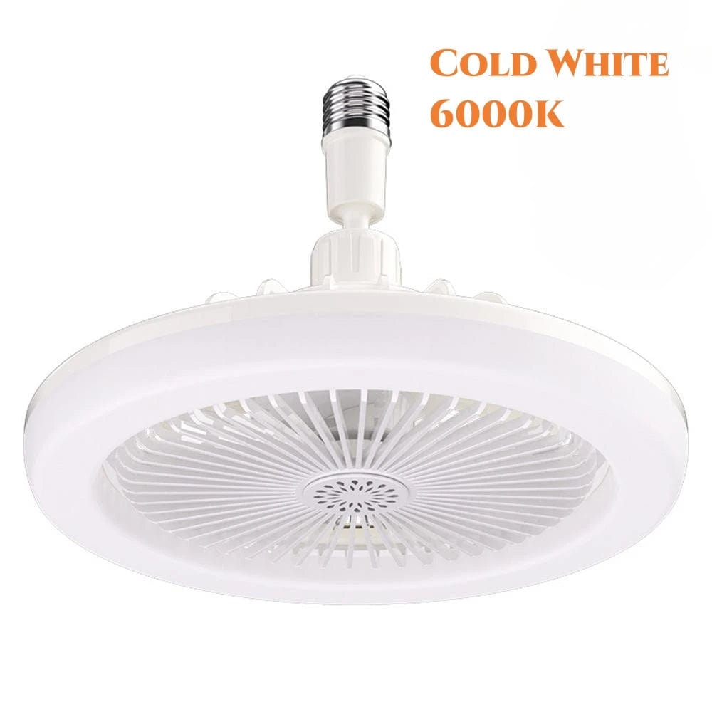 Ventilateur Plafond Lampe LED E27 pour Salon Chambre • JOYINLED Cold White