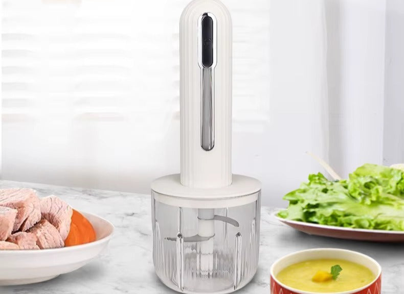 Hachoir Électrique Sans Fil 30 W USB — 1 Grand Bol 400 ml + 3 Petits Bols 200 ml