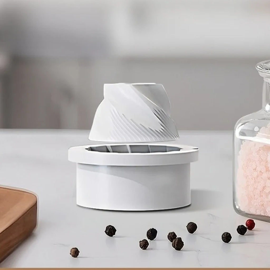 Set de 2 Moulins à Sel et Poivre Électriques Rechargeables USB-C avec Socle, Inox
