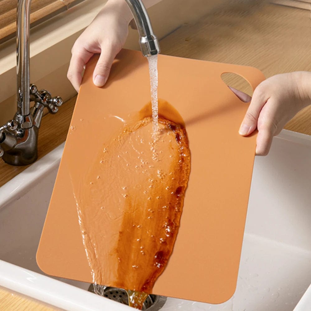 1pcs  Kitchen Flexible Cutting Board, , Colorful Plastic Chopping Board, Non-slip Cutting Board For Meat And Vegetables Fruit,