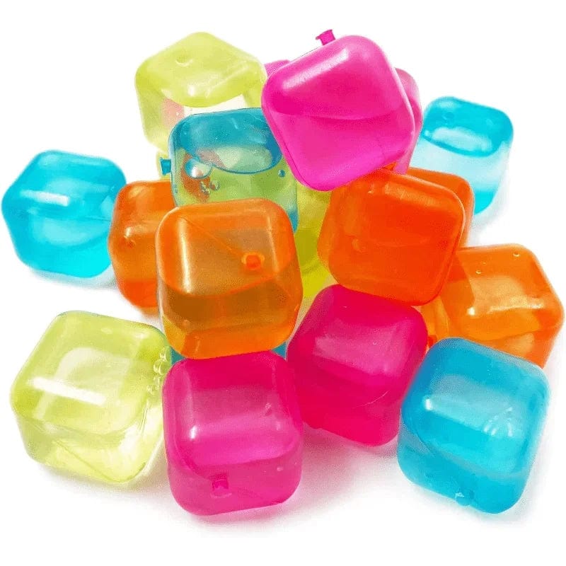 20 Glaçons Réutilisables pour Boissons Fraîches multicolor cube