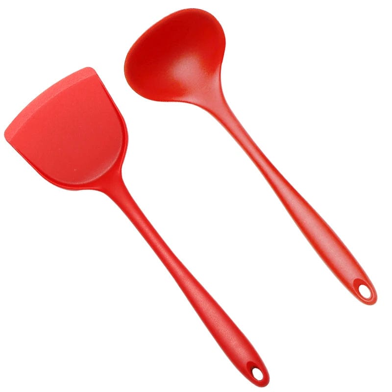 3/2 Pcs Cooking Kitchenware Tool Silicone Utensils Set Non-Stick Cookware  Ladle  Shovel  Kitchen Accessorie 2pcs Style 1