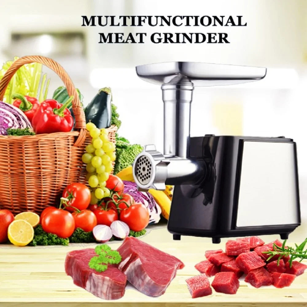 hacheuse électrique 1000W inox avec accessoires