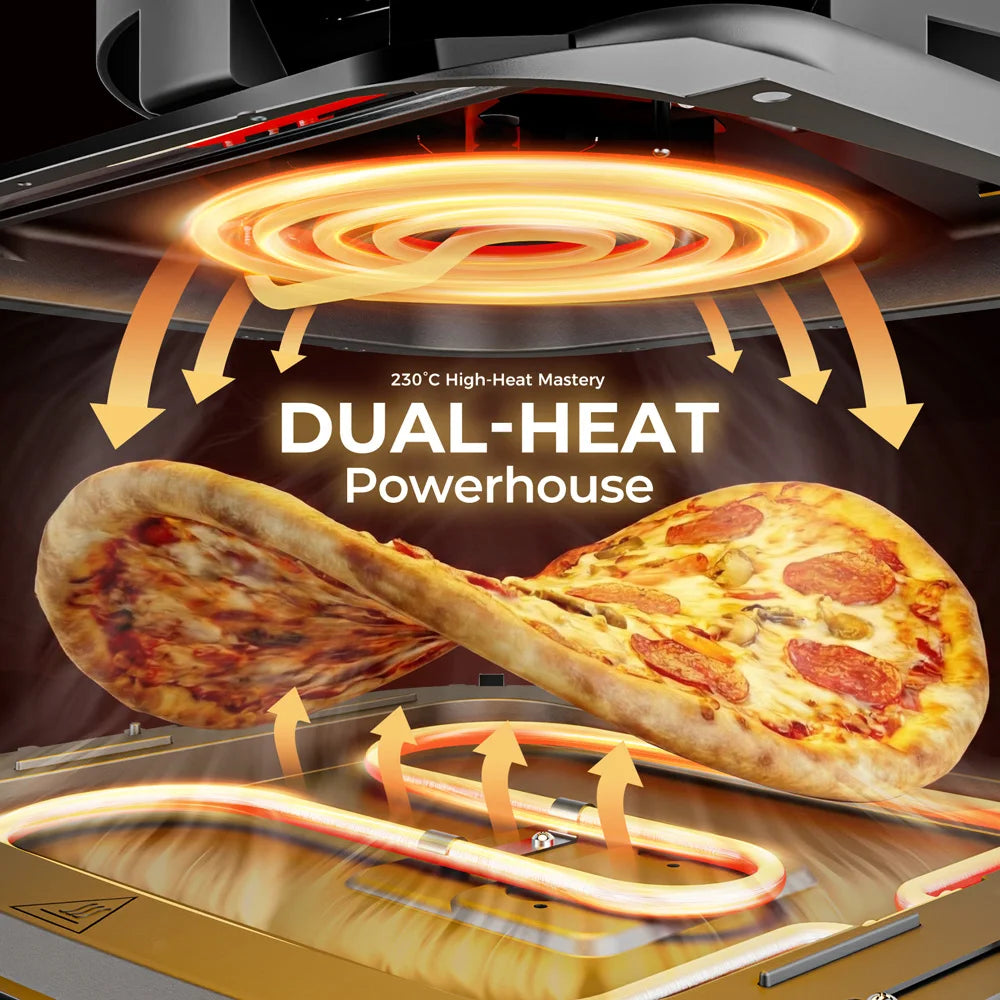 Double résistance haute et basse de l'air fryer four à pizza