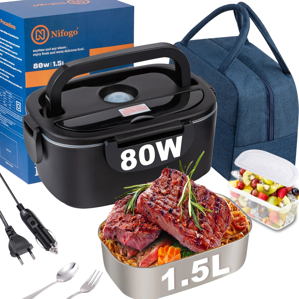 Lunch Box Chauffante 15L 80W 12V24V230V Transportable