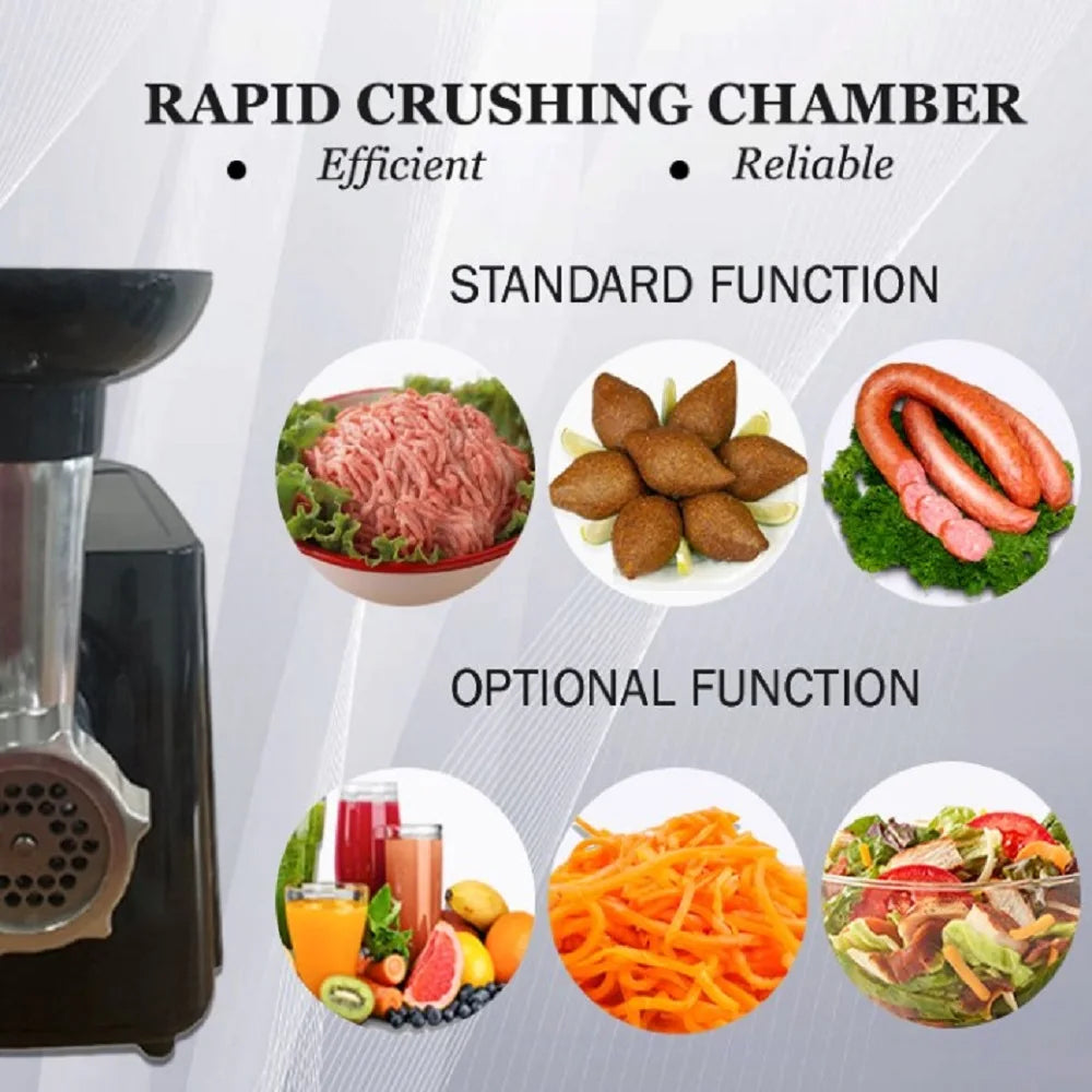 hachoir à viande 1000W avec accessoires inclus