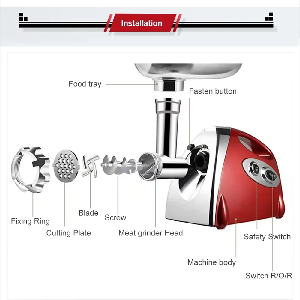 hacheur électrique pour légumes en inox