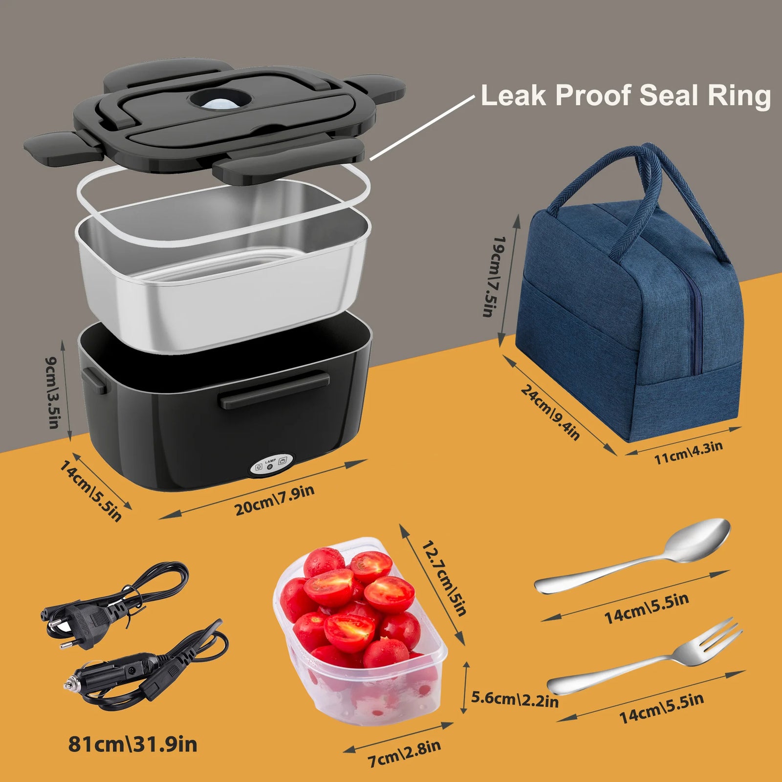 boite repas chauffante 15L pour transporter des plats chauds