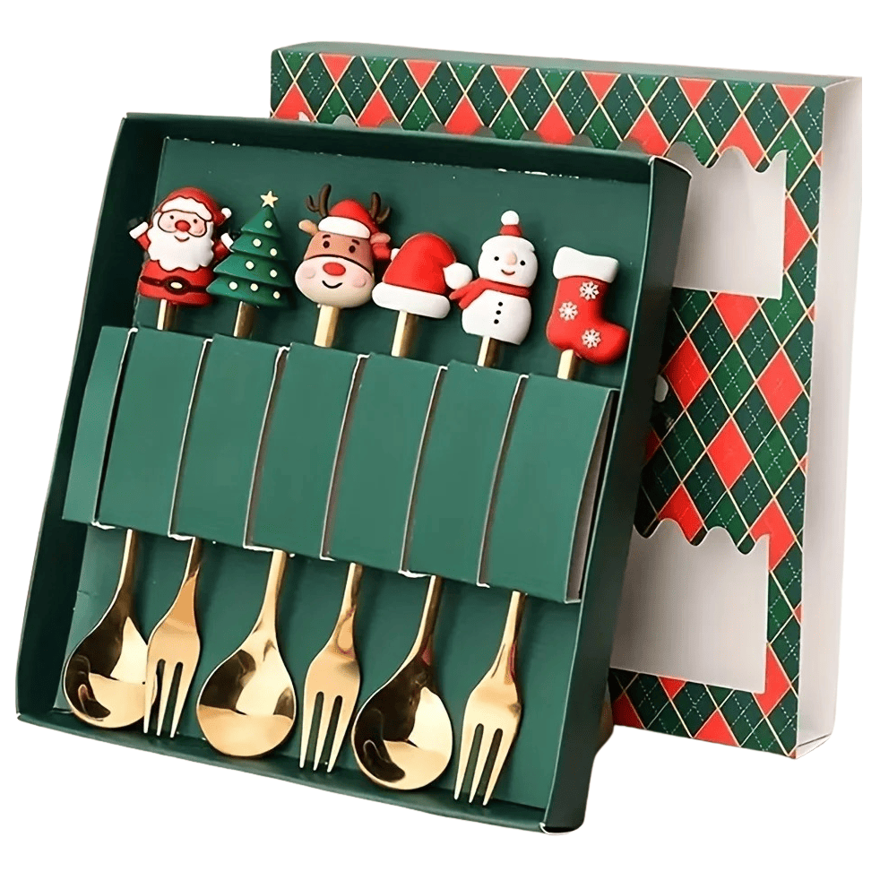 Coffret Couverts de Noël 2/4/6 pièces